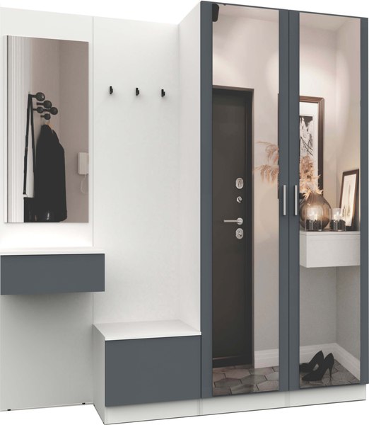 Секция в прихожую Интермебель Марсель-112 / МР 01-112 - фото