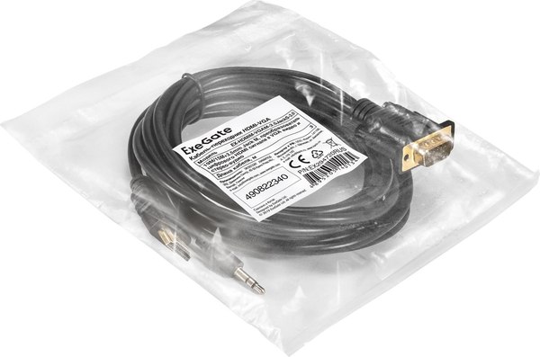 Кабель ExeGate EX-HDMIM-VGAM-3.5JackS-3.0 / EX294720RUS