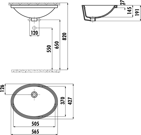 Умывальник Creavit TP 37x51 / TP216-00CB00E-0000