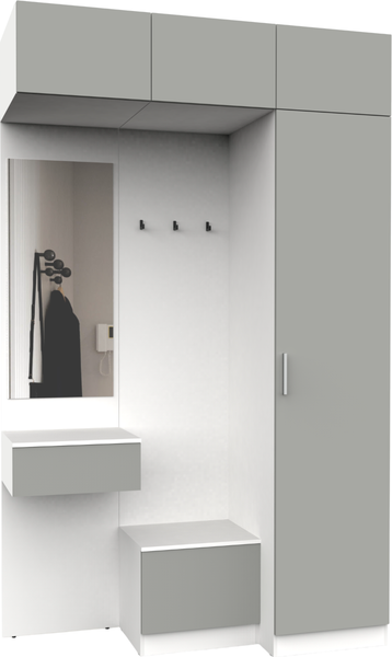 Секция в прихожую Интермебель Марсель-254 / МР 01-254 - фото