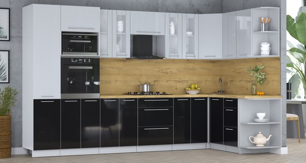 Кухонный гарнитур Интерлиния Мила Пластик 1.68x3.4 PR