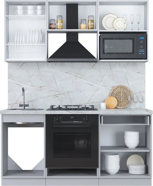 Кухонный гарнитур Интерлиния Мила Пластик 1.7