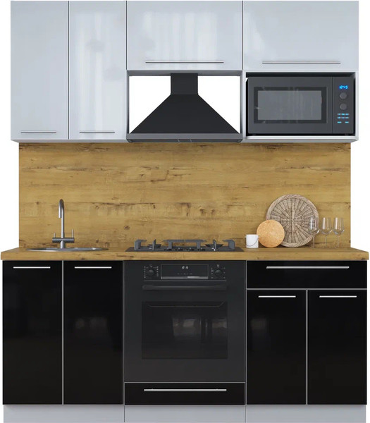 Кухонный гарнитур Интерлиния Мила Пластик 1.8 - фото