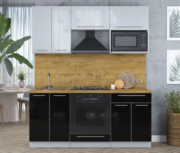 Кухонный гарнитур Интерлиния Мила Пластик 1.8