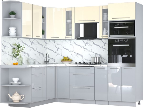 Кухонный гарнитур Интерлиния Мила Пластик 1.88x2.4 LV - фото