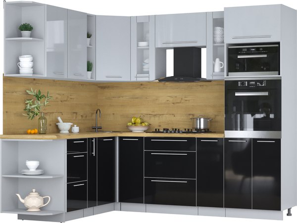 Кухонный гарнитур Интерлиния Мила Пластик 1.88x2.4 LV - фото