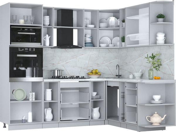 Кухонный гарнитур Интерлиния Мила Пластик 1.88x2.4 PR