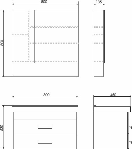 Тумба с умывальником Comforty Никосия-80П Fest 80
