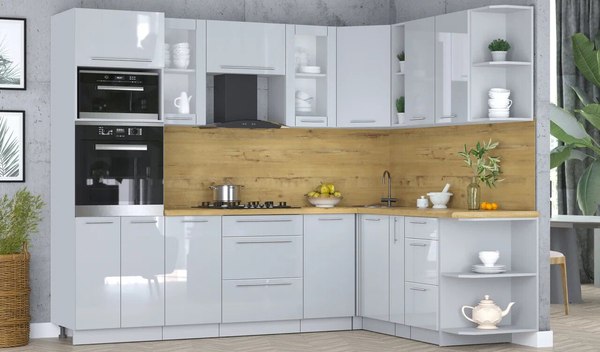 Кухонный гарнитур Интерлиния Мила Пластик 1.88x2.6 PR