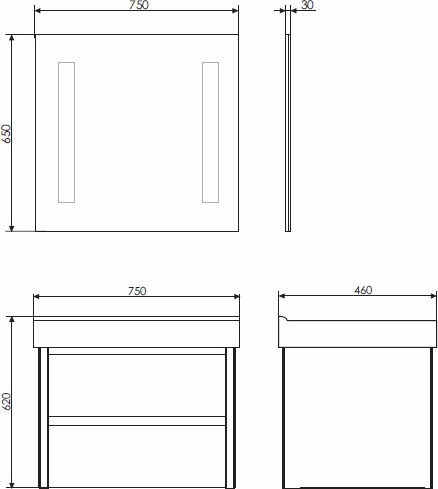 Тумба с умывальником Comforty Дублин-75 Comforty 8057