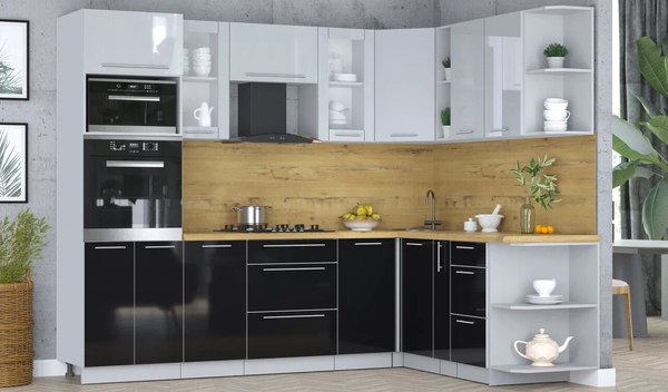 Кухонный гарнитур Интерлиния Мила Пластик 1.88x2.6 PR