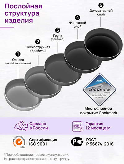 Сковорода Elan Gallery Гармония вкуса / 121171