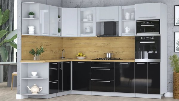 Кухонный гарнитур Интерлиния Мила Пластик 1.88x2.8 LV