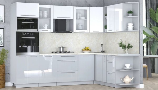 Кухонный гарнитур Интерлиния Мила Пластик 1.88x2.8 PR