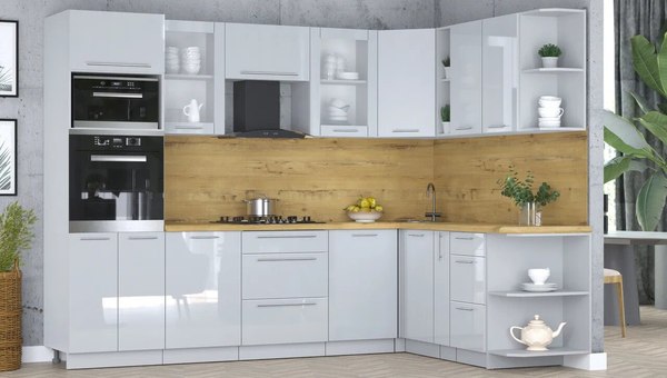 Кухонный гарнитур Интерлиния Мила Пластик 1.88x2.8 PR