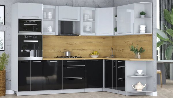 Кухонный гарнитур Интерлиния Мила Пластик 1.88x2.8 PR