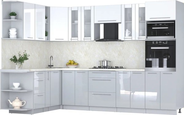 Кухонный гарнитур Интерлиния Мила Пластик 1.88x3.0 LV - фото