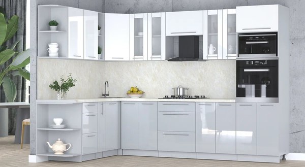 Кухонный гарнитур Интерлиния Мила Пластик 1.88x3.0 LV