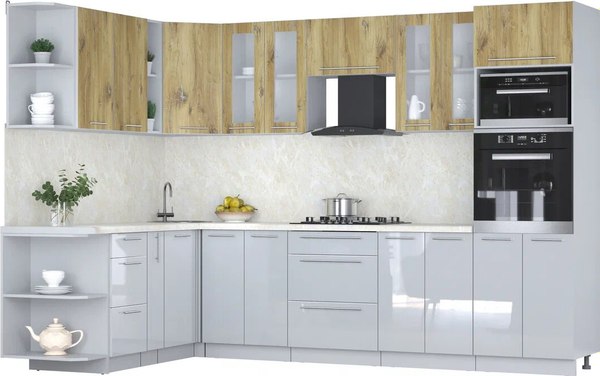 Кухонный гарнитур Интерлиния Мила Пластик 1.88x3.0 LV - фото