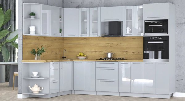 Кухонный гарнитур Интерлиния Мила Пластик 1.88x3.0 LV