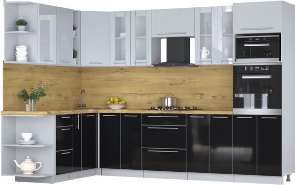 Кухонный гарнитур Интерлиния Мила Пластик 1.88x3.0 LV - фото