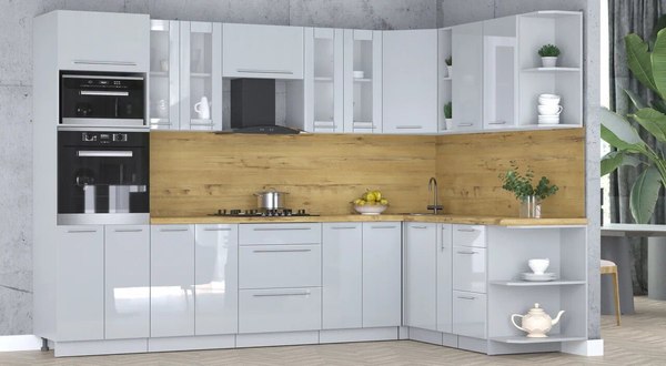 Кухонный гарнитур Интерлиния Мила Пластик 1.88x3.0 PR