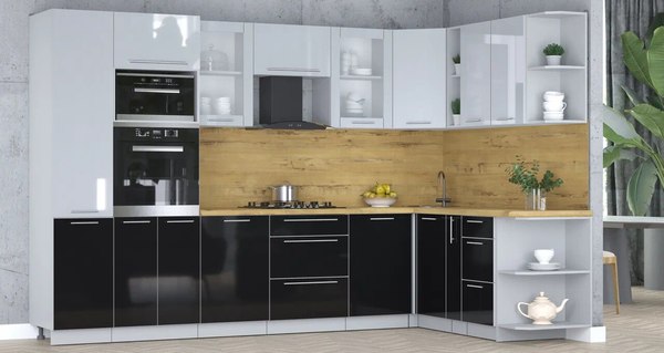 Кухонный гарнитур Интерлиния Мила Пластик 1.88x3.2 PR