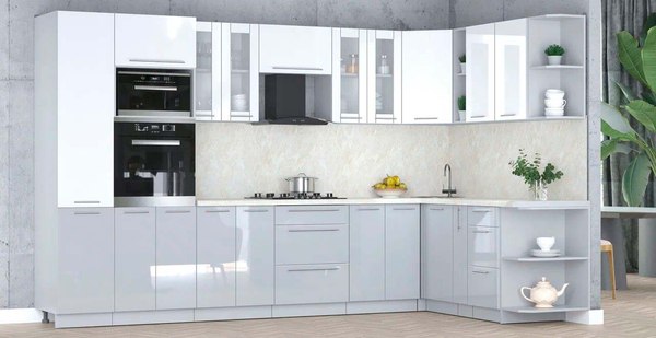 Кухонный гарнитур Интерлиния Мила Пластик 1.88x3.4 PR