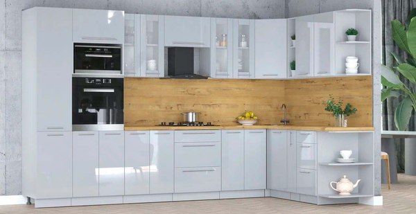 Кухонный гарнитур Интерлиния Мила Пластик 1.88x3.4 PR