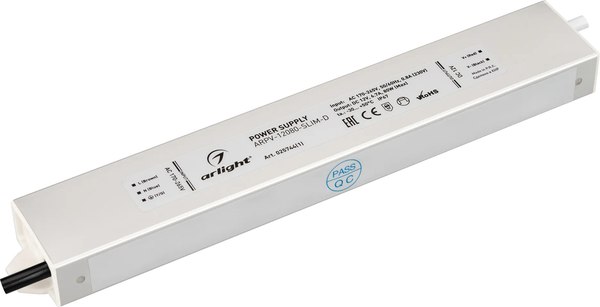 Адаптер для светодиодной ленты Arlight ARPV-12080-SLIM-D 12V 6.7A 80W / 025744(1) - фото