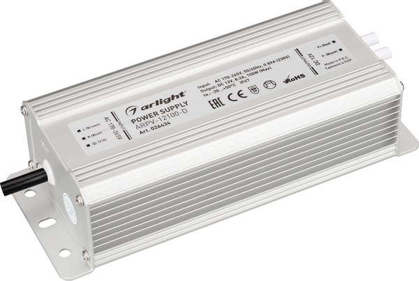 Адаптер для светодиодной ленты Arlight ARPV-12100-D 12V 8.3A 100W / 026434 - фото