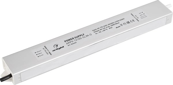 Адаптер для светодиодной ленты Arlight ARPV-12100-SLIM-D 12V 8.3A 100W / 026433 - фото