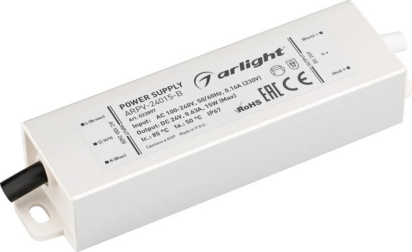 Адаптер для светодиодной ленты Arlight ARPV-24015-B 24V 0.6A 15W / 022897 - фото