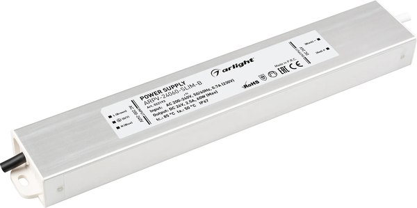 Адаптер для светодиодной ленты Arlight ARPV-24060-SLIM-B 24V 2.5A 60W / 022193 - фото