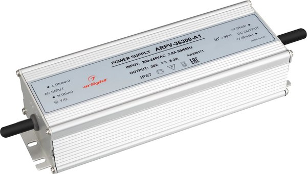 Адаптер для светодиодной ленты Arlight ARPV-36300-A1 36V 8.3A 300W / 026171 - фото