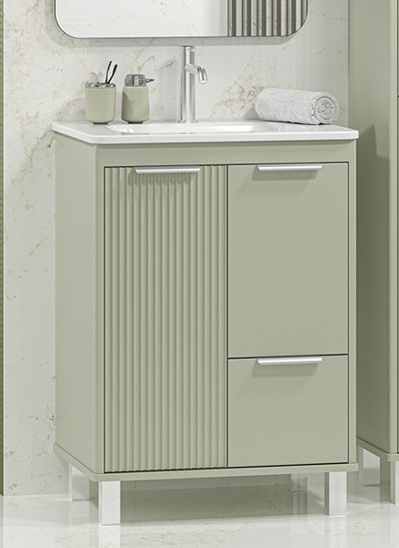 Тумба под умывальник Brevita Risacca Pistachio 60 / RIS-06060-0842Я - фото