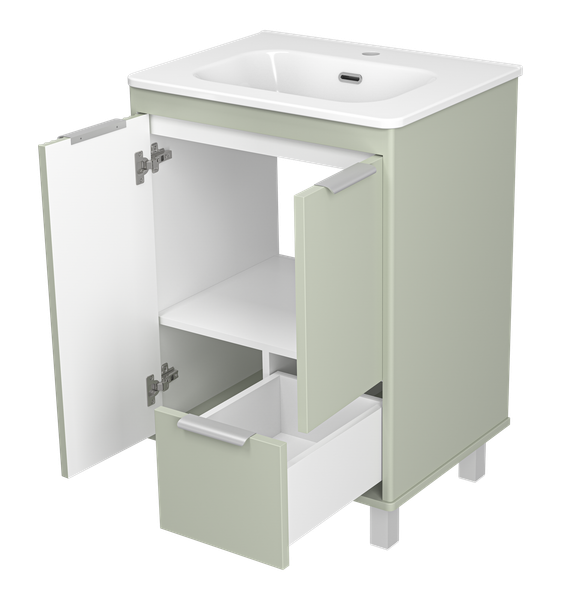 Тумба под умывальник Brevita Risacca Pistachio 60 / RIS-06060-0842Я