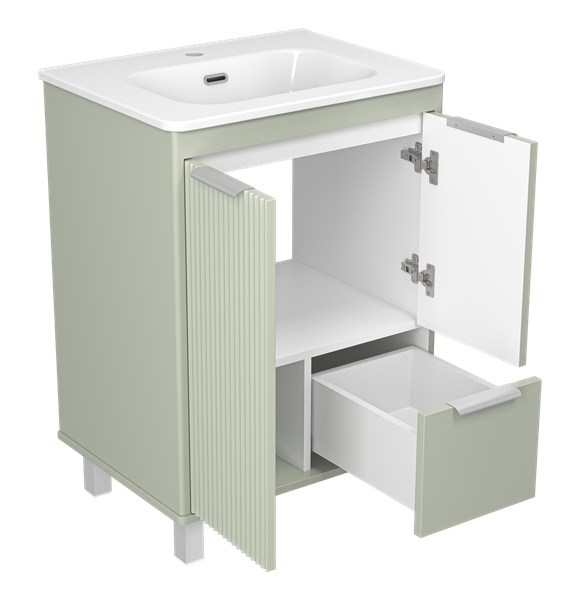 Тумба под умывальник Brevita Risacca Pistachio 60 / RIS-06060-0842Я