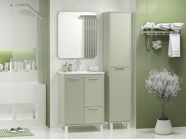 Тумба под умывальник Brevita Risacca Pistachio 60 / RIS-06060-0842Я