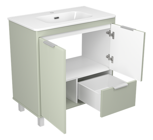 Тумба под умывальник Brevita Risacca Pistachio 80 / RIS-06080-0842Я