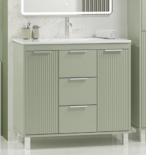 Тумба под умывальник Brevita Risacca Pistachio 90 / RIS-06090-0842Я - фото