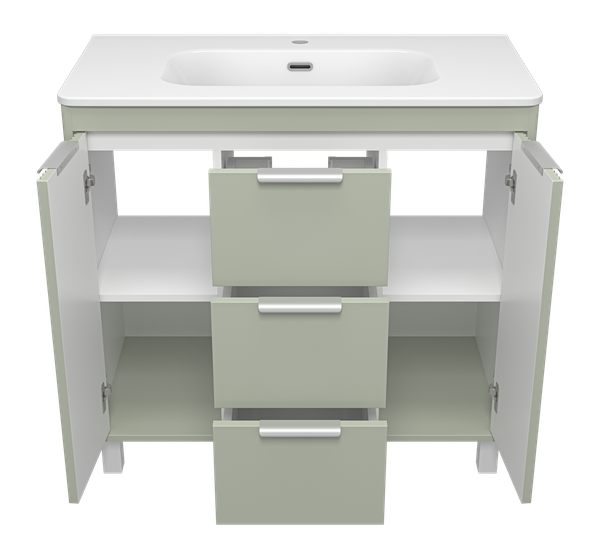 Тумба под умывальник Brevita Risacca Pistachio 90 / RIS-06090-0842Я