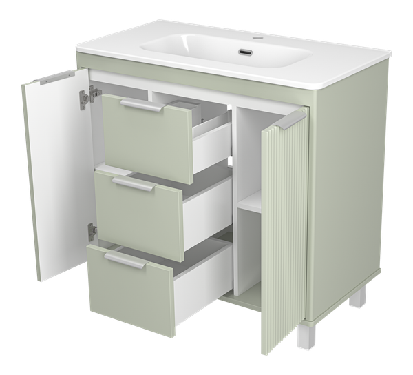 Тумба под умывальник Brevita Risacca Pistachio 90 / RIS-06090-0842Я
