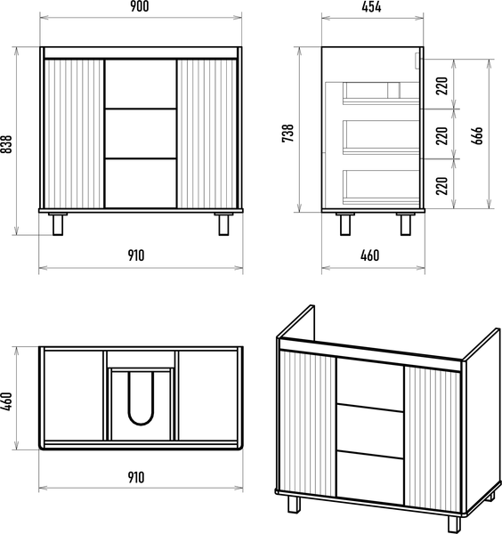 Тумба под умывальник Brevita Risacca Pistachio 90 / RIS-06090-0842Я