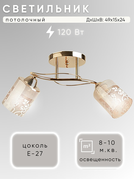 Потолочный светильник Aitin-Pro НПБ 02-2x60-101 / 8197/2A - фото