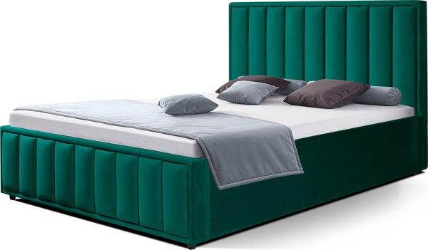 Двуспальная кровать ФорестДекоГрупп Стелла 2 180x200 с ПМ и бельевым ящиком - фото