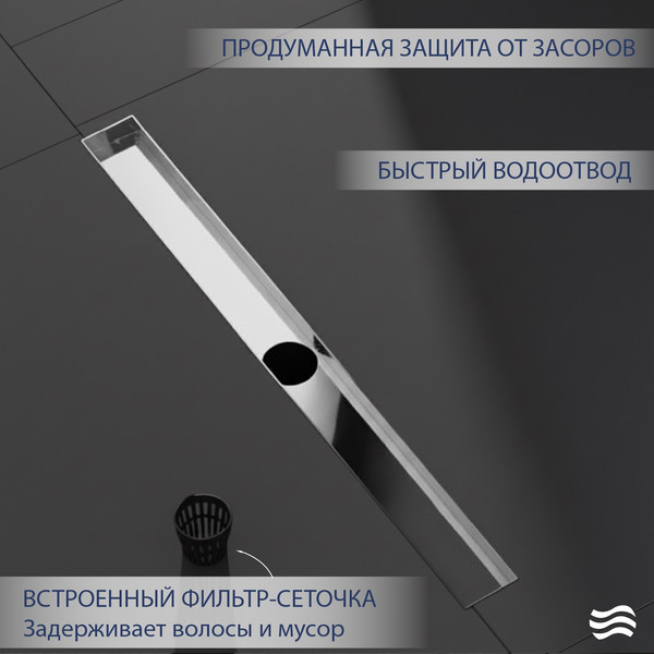 Трап для душа Lauter 2120191-LH 900x70