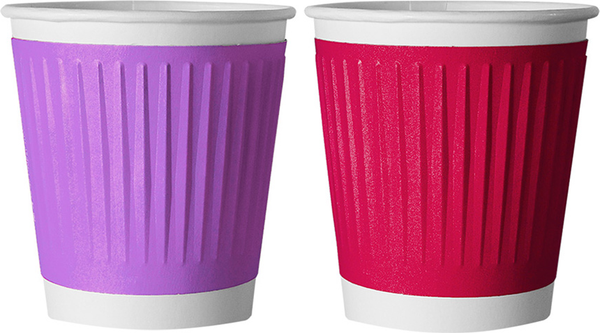 Набор бумажных стаканов Паксервис Тетра Микс 388833 / EH80-280 - фото