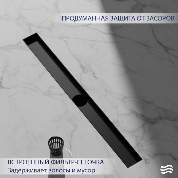 Трап для душа Lauter 2120112-QGMB 1000x70