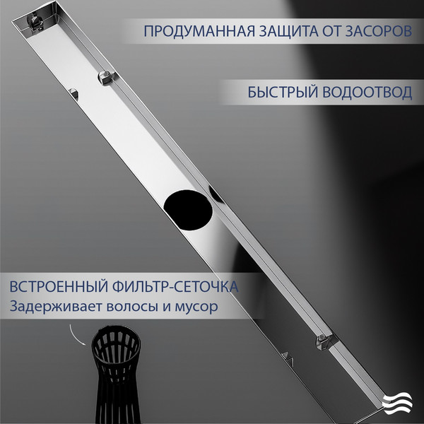 Трап для душа Lauter 210S361-GH 600x31